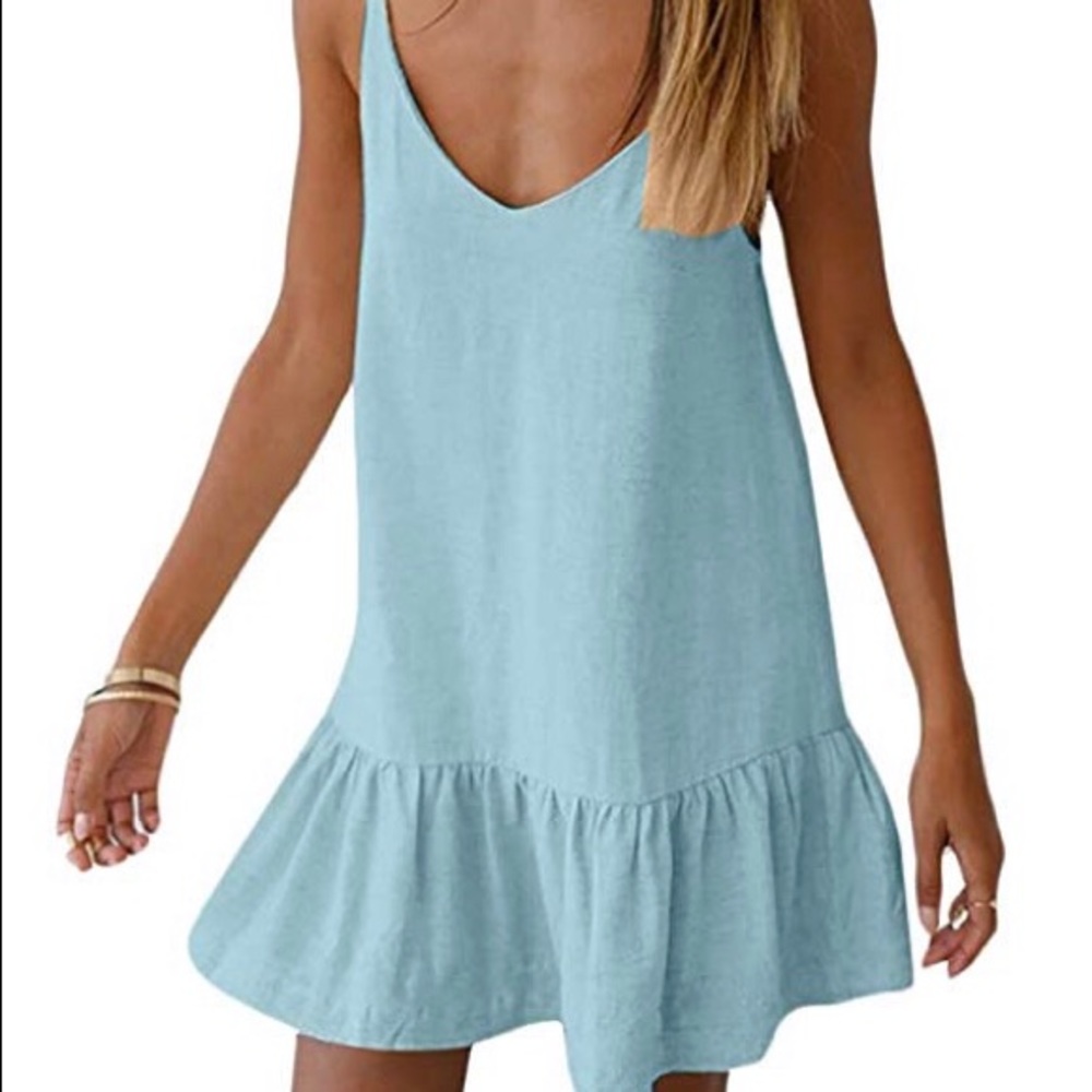Women’s Ruffle Hem V Neck Sundress